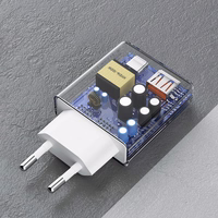 GaN Dudao A30EUT 30W USB-A / USB-C Wall Laadija + USB-C - USB-C Kaabel - valge