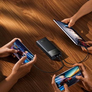 Baseus EnerFill FP41 30000mAh 22.5W energiapank koos Baseus Simple USB-A - USB-C 3A 30cm kaabliga - must