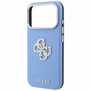 Guess Smooth & Big Strass Logo ümbris iPhone 18 Pro / 17 Pro – sinine