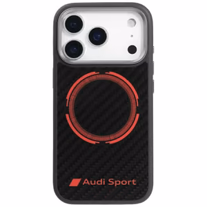 Audi RSQ Carbon Fiber Sport Punane Circle MagSafe Ümbris jaoks iPhone 17 Pro - Must