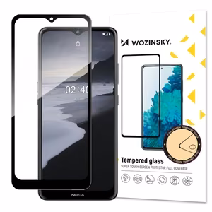 Wozinsky karastatud klaasist täielik liim Super Tough ekraani kaitsja täis kaetud raamiga Case sõbralik Nokia 2.4 must