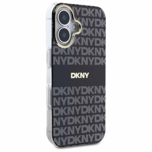 DKNY Repeat Texture Pattern With Stripe iPhone 16 Ümbris - Must