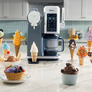 Ninja CREAMi Soft Serve – pehme jäätise masin, 0,47 l, 800 W, hall/hõbedane