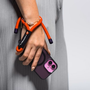 FORCELL F-DESIGN R10X40 wrist phone lanyard with adjustable length (max 20cm in the loop) punane