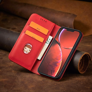 Magnet Fancy Case ümbris iPhone 14 Pro flip cover rahakoti statiiv punane