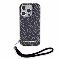 Karl Lagerfeld Zebra With Cord iPhone 15 Pro Max Ümbris - Lilla