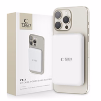 Tech-Protect LifeMag PB10 Powerbank MagSafe 5000mAh 15W USB-C portiga - valge + USB-C kaabel