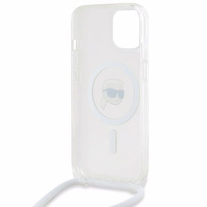 Karl Lagerfeld Crossbody IML Karl Head MagSafe ümbris jaoks iPhone 15 / 14 / 13 - läbipaistev
