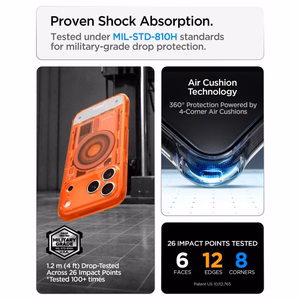 Spigen Ultra Hybrid MagSafe ümbris iPhone 18 Pro Max / 17 Pro Max jaoks, oranž