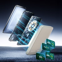 Blavec Akupank 10000mAh BJ-04 Slim 13,5mm - Type C - 22,5W magnetic Magsafe 3 in 1 (PBBJ04-MC10GD) kuldne glass