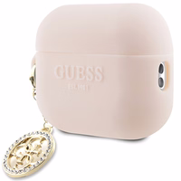 Guess GUAP23DSLGHDP AirPods Pro 2 cover roosa/roosa 3D Rubber 4G Diamond Charm