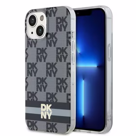 DKNY IML Checkered Mono Pattern & Printed Stripes MagSafe Ümbris jaoks iPhone 15/14/13 - Must