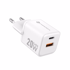 Phone laadija Forcell F-Energy Mini GaN III USB C + USB A QC4.0 PD 20W VT-35A valge 0INT