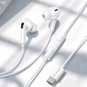 Blavec BHS-01 USB-C kõrvasisesed kõrvaklapid mikrofoni ja DAC-iga (BHS01-W), valged
