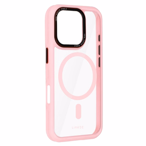 Liavec Hybrid Magsafe Clear Ümbris jaoks Iphone 16 Pro light roosa