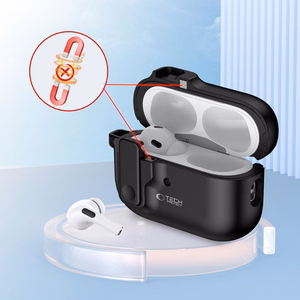 Tech-Protect Slim Hook Ümbris with Carabiner jaoks Apple AirPods Pro 1 / 2 - must