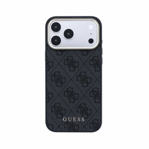Case Guess PU Leather 4G Gold Frame MagSafe Apple iPhone 18 Pro Max black