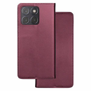 Smart Magnetic ümbris Motorola Edge 70 Fusion jaoks burgundpunane