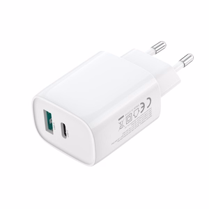 XO сетевое зарядное устройство CE30 PD 30W 1x USB-C 1x USB белое + кабель USB-C - Lightning
