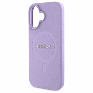 Guess Saffiano MagSafe iPhone 16 Ümbris - lilla