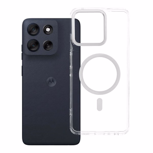 Ümbris Motorola G56 Frame Clear Hybrid Mag Cover ühilduv MagSafe-ga läbipaistev