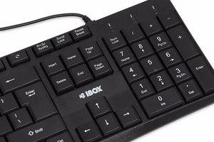 iBOX Eris USB klaviatuur, Must