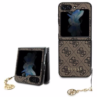 Guess 4G Charms Collection ümbris jaoks Samsung Galaxy Z Flip 5 - brown