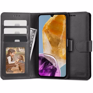 Tech-Protect Wallet Ümbris jaoks Samsung Galaxy M15 5G - must