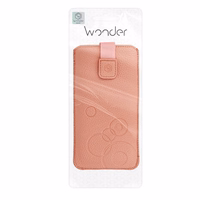 WONDER Deko Pouch Ümbris (Size S) jaoks Nokia 105 2019/150/216 peach
