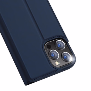 Dux Ducis Skin Pro raamaturiiuli tüüpi ümbris iPhone 13 Pro Maxile sinine