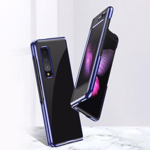 Galvaaniline ümbris kõva ümbris Galvaaniline raam Cover for Samsung Galaxy Fold sinine