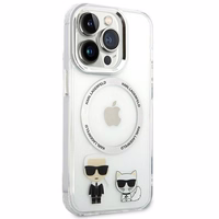 Karl Lagerfeld KLHMP14XHKCT iPhone 14 Pro Max 6.7 "hardcase läbipaistev / läbipaistev Karl & Choupette Aluminum Magsafe