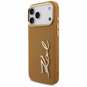Karl Lagerfeld Karl Script Logo Ümbris jaoks iPhone 17 Pro Max - Brown