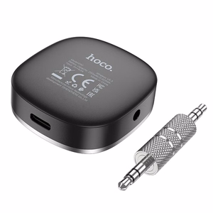 AUX Bluetooth adapter Jack 3,5 mm Hoco ekraaniga E80 must