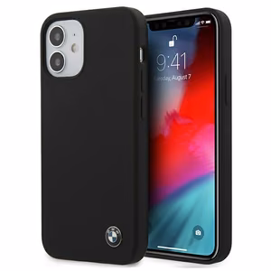 BMW Silikoonist allkirjastatud ümbris iPhone 12 mini jaoks - must