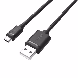 UNITEK Y-C451GBK USB kaabel 1 m USB 2.0 USB A Micro-USB B Must