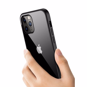 Crong Clear Cover ümbris seadmele iPhone 12 Pro Max, must