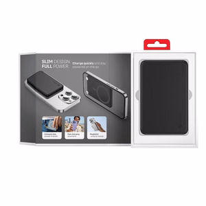 Forcell F-Energy Slim F5K9 akupank, MagSafe'iga ühilduv, 5000 mAh, 15 W, QC 4.0, PD 3.0, must