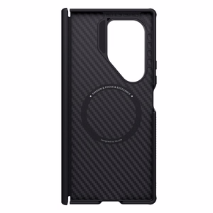 Nillkin Synthetic Fiber Pro Magnetic Ümbris jaoks Samsung Galaxy Z Fold 7 Ühildub MagSafe - Must