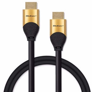Qoltec 50355 – HDMI 2.1 Ultra High Speed kaabel, 8K 60 Hz, 28 AWG, kuldne, 2 m
