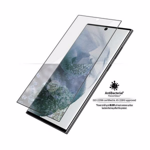 PanzerGlass E2E Microfracture antibacterial glass jaoks Samsung Galaxy S22 Ultra - with must raamiga