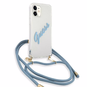 Guess GUHCP12SCRTVSBL iPhone 12 mini 5.4" sinine/sinine kõvakaaneline ümbris Script Vintage