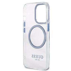Guess GUHMP13LHTRMB iPhone 13 Pro / 13 6,1" sinine/sinine hard ümbris Metal Outline Magsafe