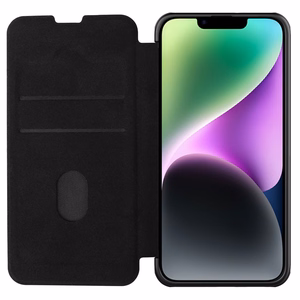 Nillkin Qin Leather Pro Case iPhone 14 Plus Camera Cover Holster Cover Flip Case Black