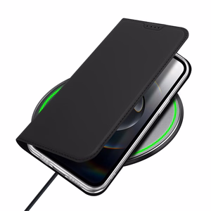 DUX DUCIS wallet ümbris SKIN PRO jaoks IPHONE 16e must