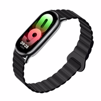 FORCELL F-DESIGN FX8 strap jaoks XIAOMI Mi Band 8 must