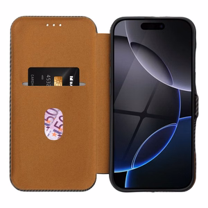 FOLIO Side Magnet Kaaned jaoks IPHONE 16 PLUS brown