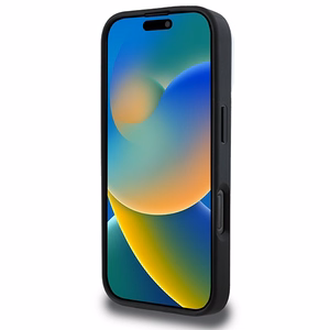 DKNY Plain Hõbedane Logo MagSafe iPhone 16 Pro Ümbris - Must