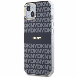 DKNY IML Mono & Stripe MagSafe Ümbris jaoks iPhone 15 Plus / 14 Plus - Must