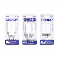 KIDDY SERIES 45W RP-U139 2xUSB-C/1xUSB NETWORK LAADIJA valge